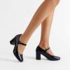 DREAM PAIRS Womens Mary Jane Shoes Chunky Heel 2.76 Inch – Round Toe Vintage Office Work Pumps – Comfortable Low Block Heels Dress Shoes for Women(Black)