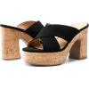 DREAM PAIRS Women’s Platform Heels Open Toe Slip on Heels for Women High Chunky Block Wedges Sandals Dressy Pumps Shoes(Black-nubuck)