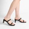 DREAM PAIRS Women’s Square Toe Heels for Women Two Strap Open Toe Low Block Chunky Heels Sandals Dress Pumps Shoes(Black)