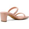 DREAM PAIRS Women’s Square Toe Heels for Women Two Strap Open Toe Low Block Chunky Heels Sandals Dress Pumps Shoes(Pink)