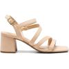 DREAM PAIRS Women’s Strappy Chunky Heels Low Block Square Open Toe Sandals Dress Party Shoes(Nude-suede)