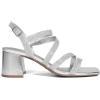 DREAM PAIRS Women’s Strappy Chunky Heels Low Block Square Open Toe Sandals Dress Party Shoes(Silver-glitter)
