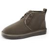 DREAM PAIRS Women’s Ankle Winter Boots Genuine Suede Leather Faux Fur Lace Up Snow Warm Comfort Cozy Short Booties FuzzyGo Women’s Cozy(Taupe)