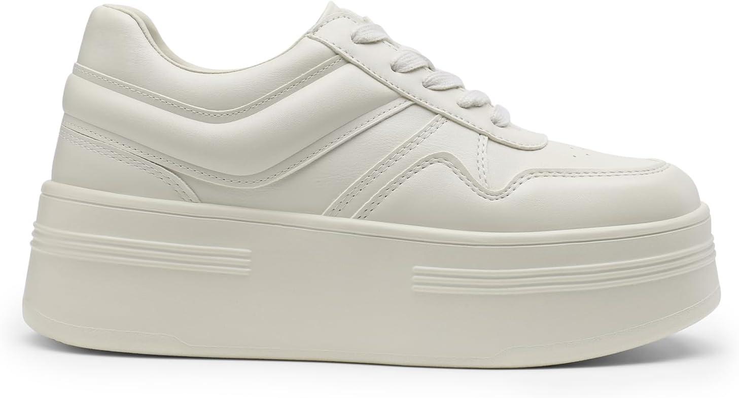 image:imageDREAM PAIRS Womens Platform Casual SneakersBeige