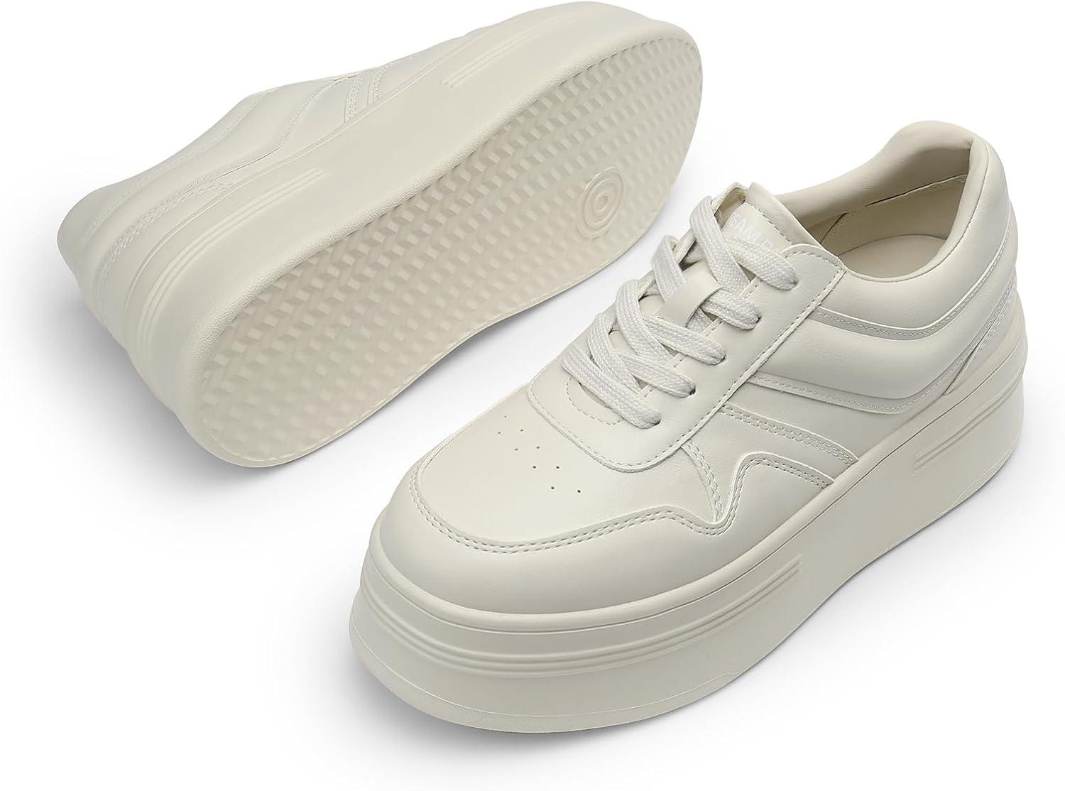 image:imageDREAM PAIRS Womens Platform Casual SneakersBeige