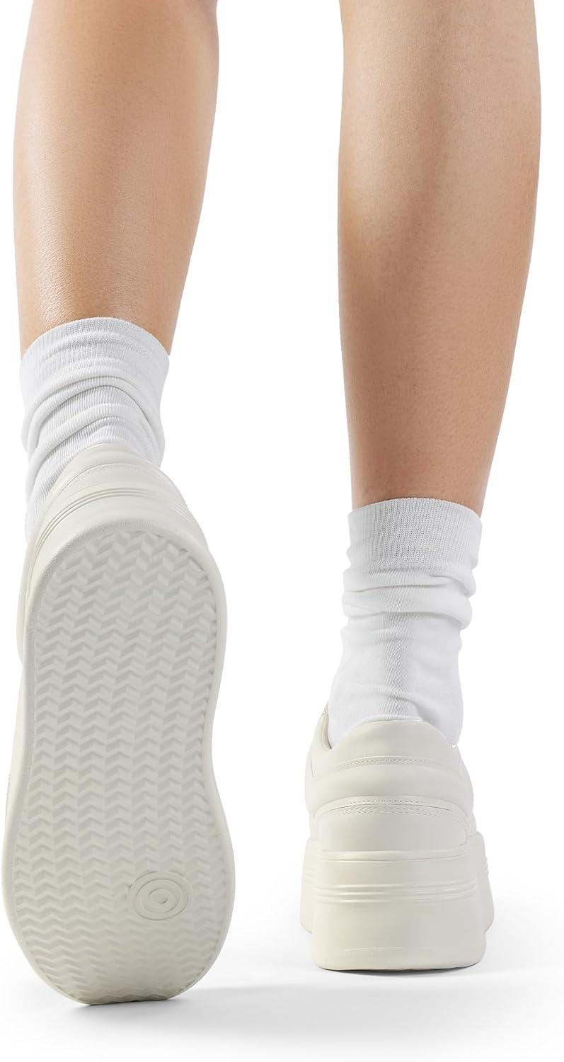 image:imageDREAM PAIRS Womens Platform Casual SneakersBeige