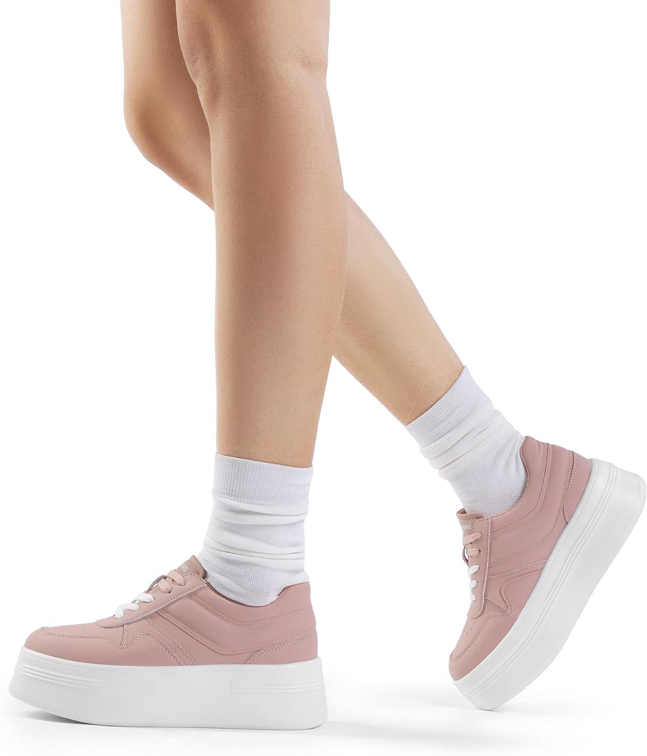 image:imageDREAM PAIRS Womens Platform Casual SneakersPink