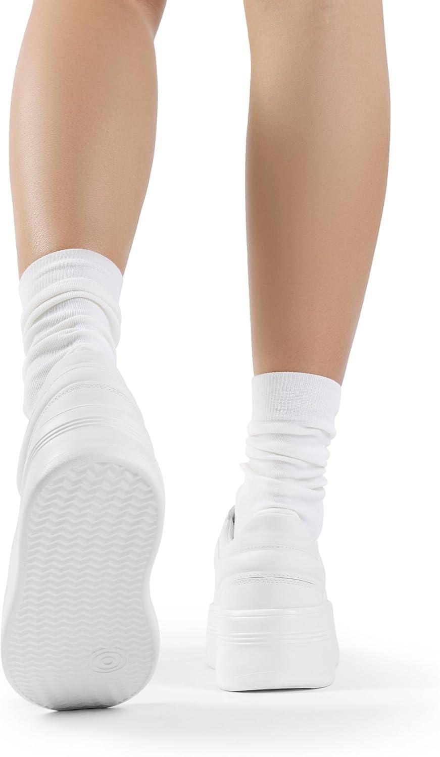 image:imageDREAM PAIRS Womens Platform Casual SneakersWhite