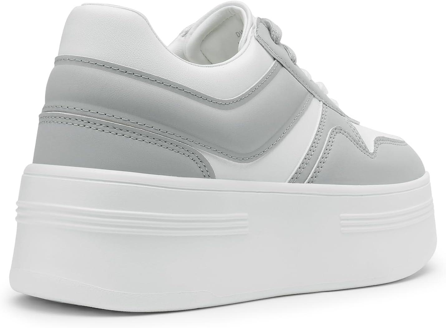 image:imageDREAM PAIRS Womens Platform Casual SneakersWhiteGrey