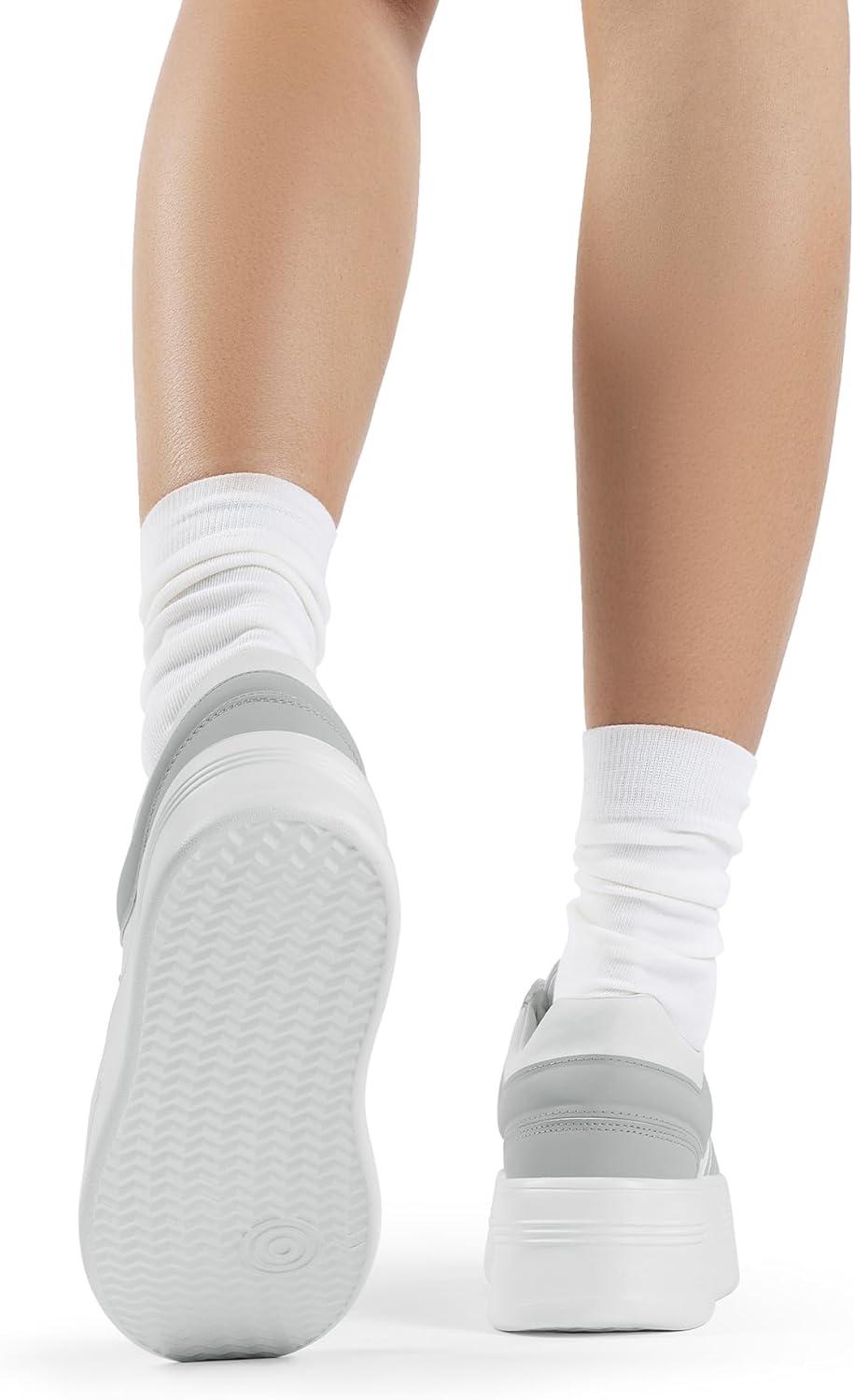 image:imageDREAM PAIRS Womens Platform Casual SneakersWhiteGrey
