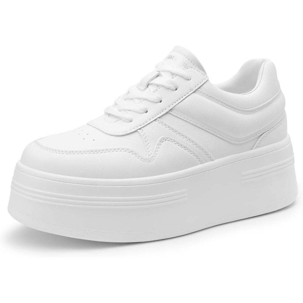 image:imageDREAM PAIRS Womens Platform Casual SneakersWhite