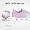 DREAM PAIRS Boys Girls Sneakers Kids Slip-on Quick Dry Lightweight Aqua Water Shoes(Purple/Mint Green)