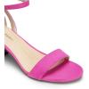 DREAM PAIRS Women’s Chunky Low Heels Open Round Toe Ankle Strap Block Heels Party Dress Wedding Sandals(Hot Pink)