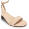 DREAM PAIRS Women’s Chunky Low Heels Open Round Toe Ankle Strap Block Heels Party Dress Wedding Sandals(Nude)