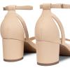 DREAM PAIRS Women’s Chunky Low Heels Open Round Toe Ankle Strap Block Heels Party Dress Wedding Sandals(Nude)