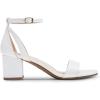 DREAM PAIRS Women’s Chunky Low Heels Open Round Toe Ankle Strap Block Heels Party Dress Wedding Sandals(White)