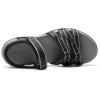 DREAM PAIRS Womens Comfortable Hiking Walking Sandal with Adjustable Hook and Loop Strap, Sports, Travel,Summer Beach Outdoor Light Weight Water Shoes(Black)
