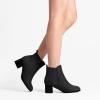 DREAM PAIRS Women’s Elastic Gore Chelsea Boots Chunky Block Heel Ankle Bootie(Black)
