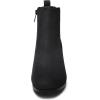 DREAM PAIRS Women’s Elastic Gore Chelsea Boots Chunky Block Heel Ankle Bootie(Black)