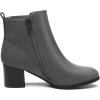DREAM PAIRS Women’s Elastic Gore Chelsea Boots Chunky Block Heel Ankle Bootie(Grey)