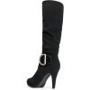 DREAM PAIRS Women’s Knee-High Stiletto Boots, Black, Fashion & Classic Dress Boots(Paris-black)