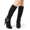 DREAM PAIRS Women’s Knee-High Stiletto Boots, Black, Fashion & Classic Dress Boots(Paris-black)
