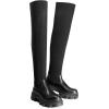 DREAM PAIRS Women’s Over the Knee Platform Boots(Black)