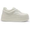DREAM PAIRS Women’s Platform Casual Sneakers(Beige)