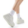 DREAM PAIRS Women’s Platform Casual Sneakers(Beige)