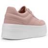 DREAM PAIRS Women’s Platform Casual Sneakers(Pink)