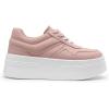 DREAM PAIRS Women’s Platform Casual Sneakers(Pink)