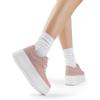 DREAM PAIRS Women’s Platform Casual Sneakers(Pink)