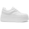 DREAM PAIRS Women’s Platform Casual Sneakers(White)