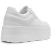 DREAM PAIRS Women’s Platform Casual Sneakers(White)