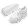 DREAM PAIRS Women’s Platform Casual Sneakers(White)