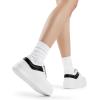 DREAM PAIRS Women’s Platform Casual Sneakers(White/Black)