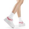 DREAM PAIRS Women’s Platform Casual Sneakers(White/Pink)