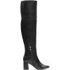 DREAM PAIRS Women’s Thigh High Over the Knee Fashion Chunky Heel Long Boots(Black/Pu)