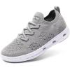 DREAM PAIRS Boys Girls Sneakers Kids Slip-on Quick Dry Lightweight Aqua Water Shoes(Grey)