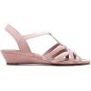 DREAM PAIRS Women’s Strappy Wrapped Dressy Wedge Sandals Comfortable Low Heel Casual Summer Shoes(Pink)