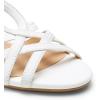 DREAM PAIRS Women’s Strappy Wrapped Dressy Wedge Sandals Comfortable Low Heel Casual Summer Shoes(White)