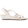 DREAM PAIRS Women’s Strappy Wrapped Dressy Wedge Sandals Comfortable Low Heel Casual Summer Shoes(White)