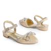 DREAM PAIRS Girls Sandals Closed Toe Dress Low Heels Pointed Toe Pump Flower Shoes for Little Big Kids Wedding Princess Party