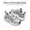 DREAM PAIRS Kids Sneakers Tennis Running Shoes Lace-up Unisex LilLegends Lightweight Breathable Walking Shoes, Size 6 Big Kid, Silver, SDFS2415K