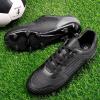 DREAM PAIRS Men‘s Firm Ground Soccer Cleats Soccer Shoes(Black/Grey)