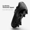 DREAM PAIRS Men‘s Firm Ground Soccer Cleats Soccer Shoes(Black/Grey)