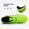 DREAM PAIRS Men‘s Firm Ground Soccer Cleats Soccer Shoes(Neon/Green/Black)