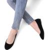 DREAM PAIRS Women’s Sole-Simple Wide Width Flats, Ballerina Walking Flats, Comfortable Slip on Shoes(Black/Nubuck)