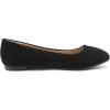 DREAM PAIRS Women’s Sole-Simple Wide Width Flats, Ballerina Walking Flats, Comfortable Slip on Shoes(Black/Nubuck)