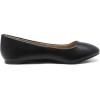 DREAM PAIRS Women’s Sole-Simple Wide Width Flats, Ballerina Walking Flats, Comfortable Slip on Shoes(Black/Pu)